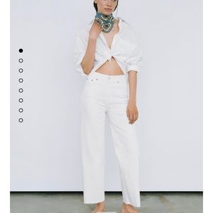 ZARA high waist straight leg jean